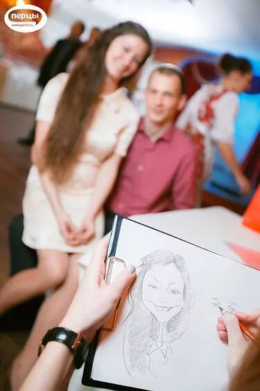 Художник шаржист на свадьбе