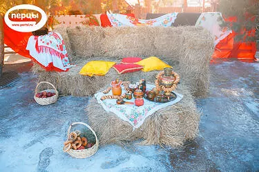 Свадебное оформление  в русско-народном стиле