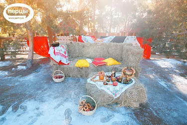 Свадебное оформление  в русско-народном стиле