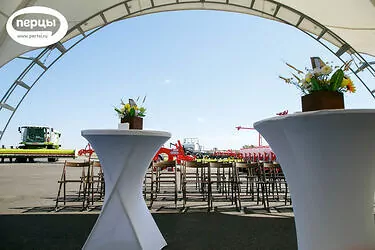 установка шатра на открытии сервисного центра