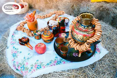 Свадебное оформление  в русско-народном стиле