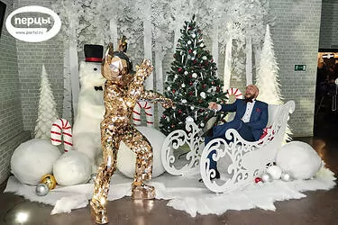 новогодний декор на корпоративе